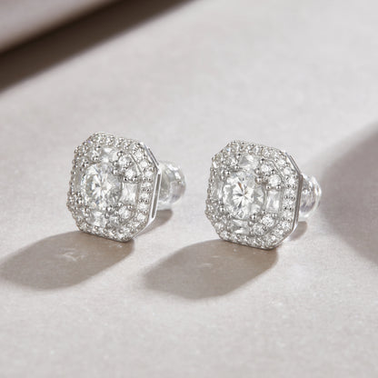 Winter Afternoon Moissanite Stud Earrings – Sparkling Star-Inspired Jewelry