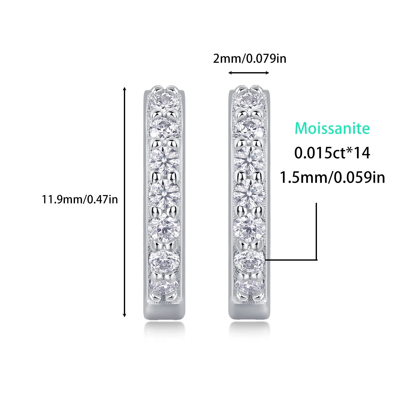 Dazzling Moissanite Stud Earrings – Chic & Comfortable