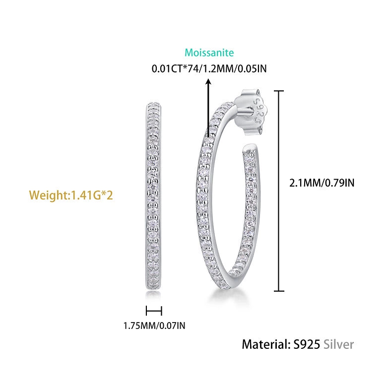 Sparkling Moissanite Stud Earrings – Classic & Elegant