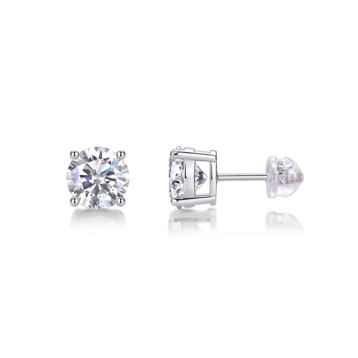 Pure Love Moissanite Stud Earrings – Dazzling Everyday Sparkle, Perfect for Romantic Moments