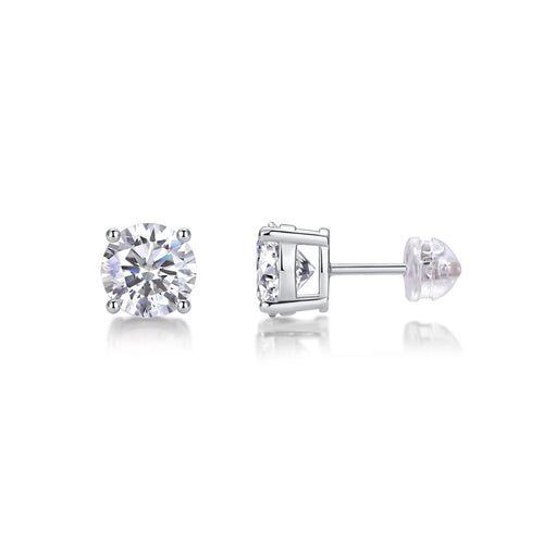 Pure Love Moissanite Stud Earrings – Dazzling Everyday Sparkle, Perfect for Romantic Moments