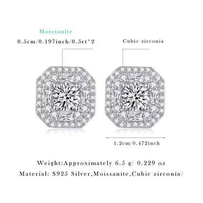 Winter Afternoon Moissanite Stud Earrings – Sparkling Star-Inspired Jewelry
