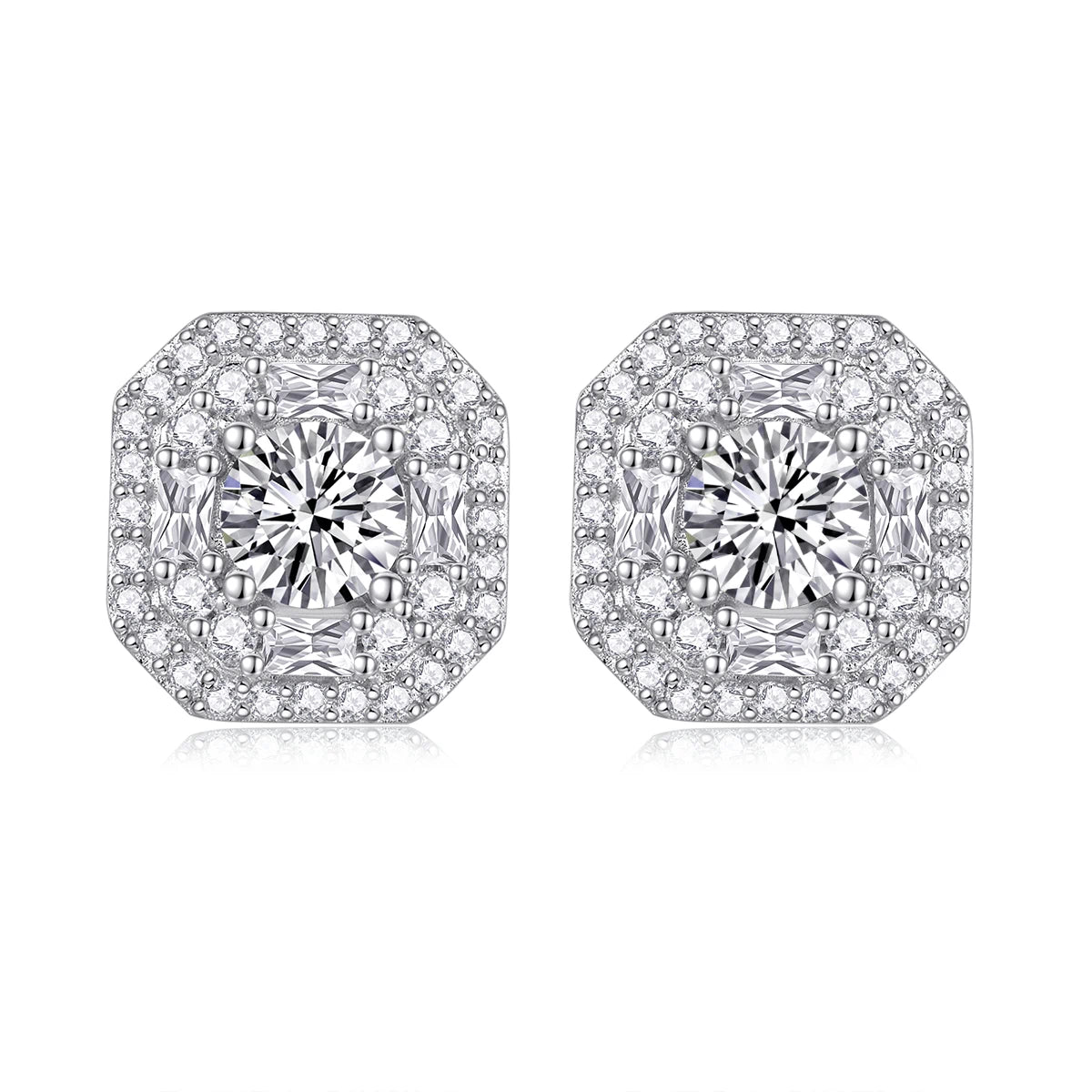 Winter Afternoon Moissanite Stud Earrings – Sparkling Star-Inspired Jewelry