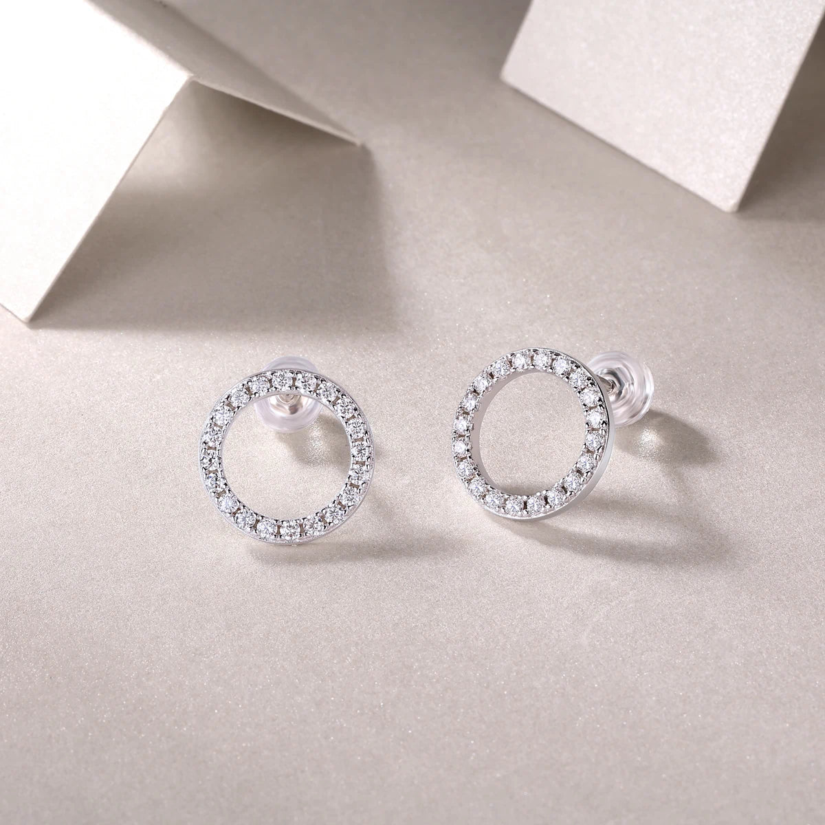 Moissanite Stud Earrings – Dazzling Minimalist Jewelry