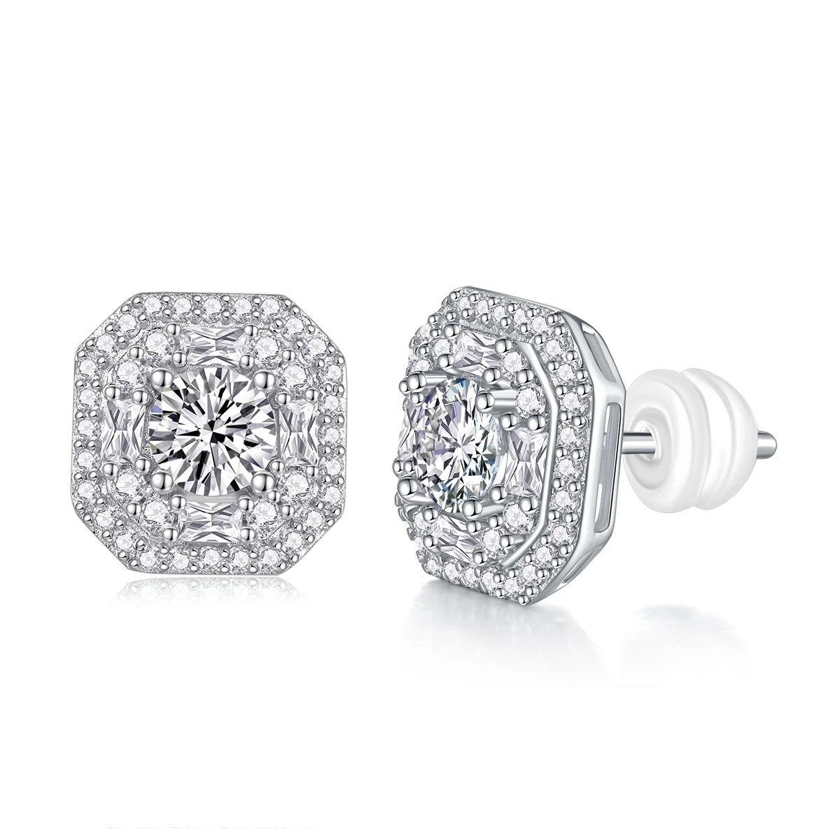 Winter Afternoon Moissanite Stud Earrings – Sparkling Star-Inspired Jewelry