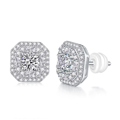 Winter Afternoon Moissanite Stud Earrings – Sparkling Star-Inspired Jewelry